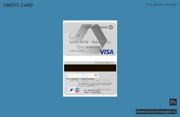 Beispielvorschau der Commerzbank Visa-Karte (Deutschland)